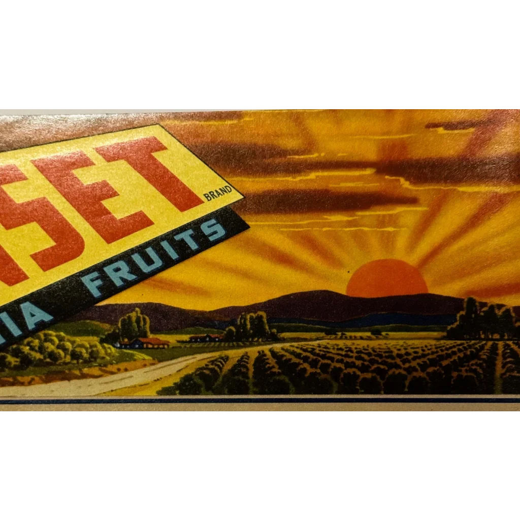 Rare 1940s San Joaquin Valley Fruit Label by Joseph Gazzara