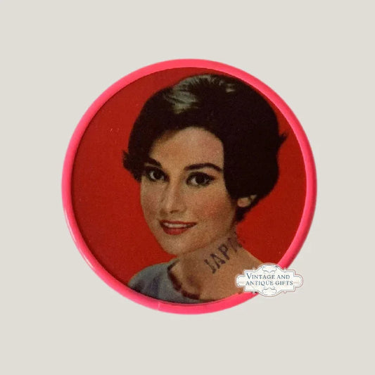 Rare 1950s Audrey Hepburn Vintage Collectible Pocket Mirror