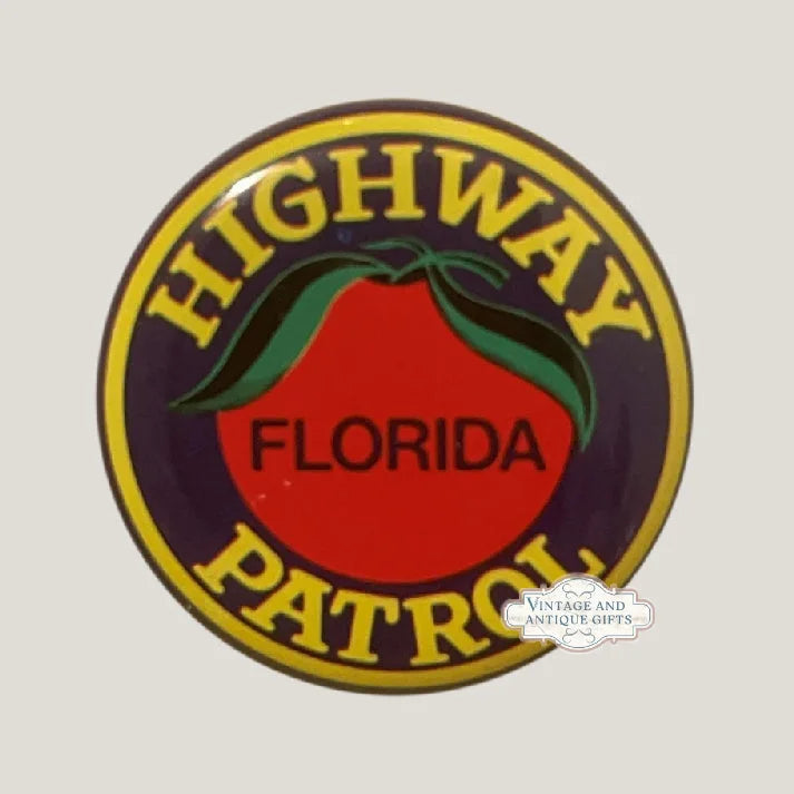 Rare 1950s Florida Highway Patrol Special Police Badge Tin Litho
