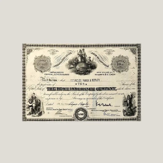 Rare 1950s Home Insurance Company Stock Certificate Discovered