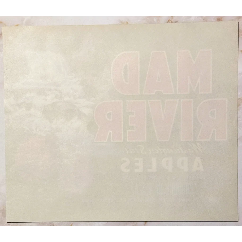 Rare 1950s Mad River Apple Label Showcases Washington's Bounty