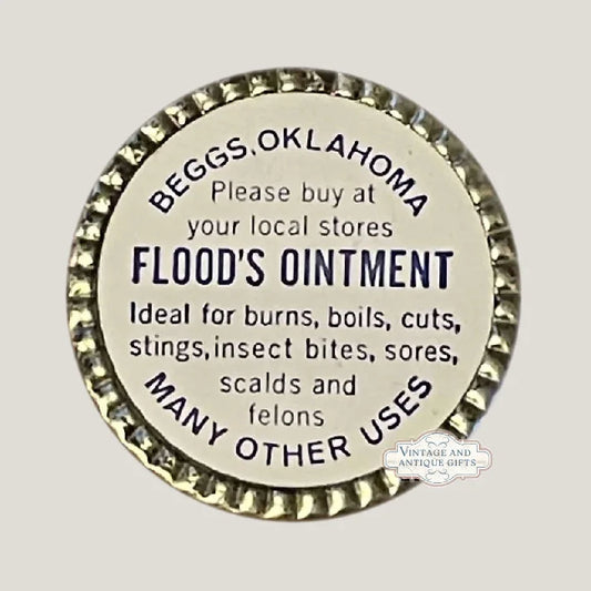 Rare 1950s Magic Floods Ointment Tin From Oklahoma