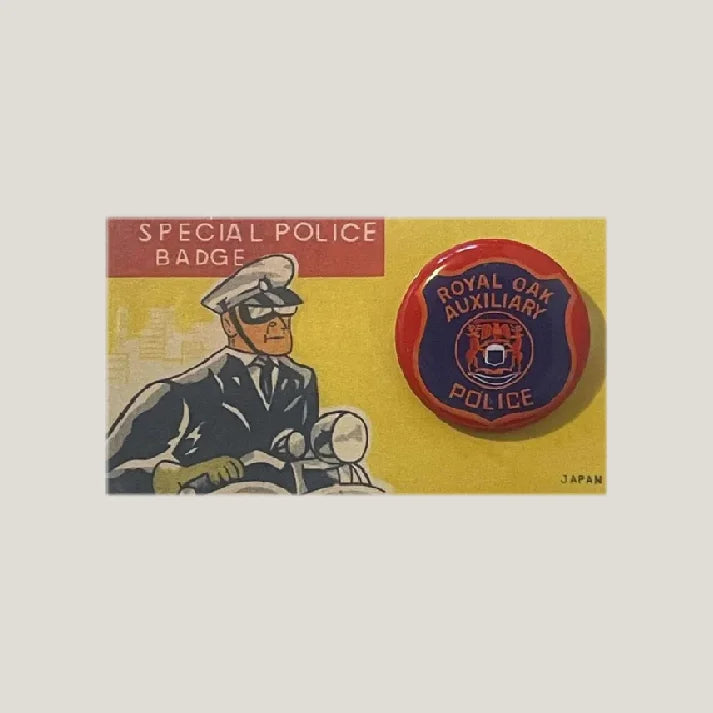 Rare 1950s Royal Oak Tin Litho Police Badge Unearthed