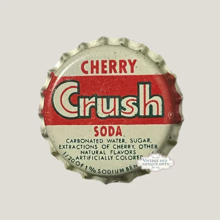 Rare 1950s Vintage Cherry Crush Bottle Cap from Pittsburgh