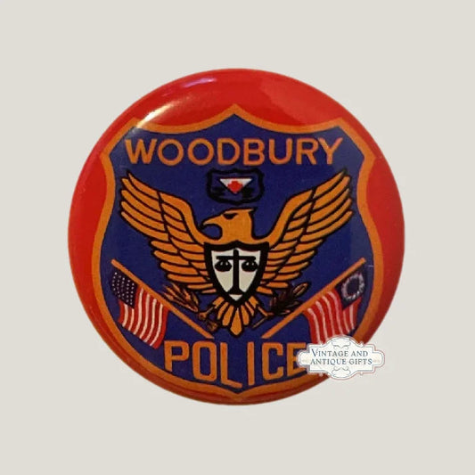 Rare 1950s Woodbury Special Police Badge Tin Litho Collectible