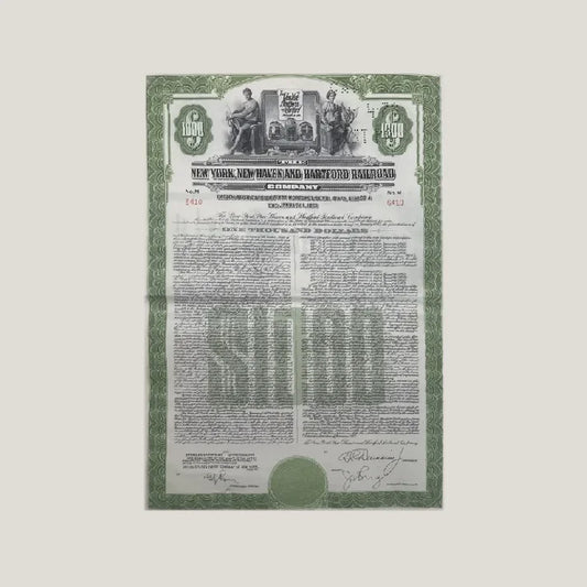 Rare 1953 New York Railroad Gold Bond Certificate Unearths History