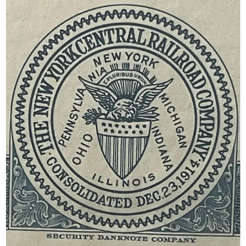Rare 1955 New York Central Railroad Antique Vintage Gold Bond