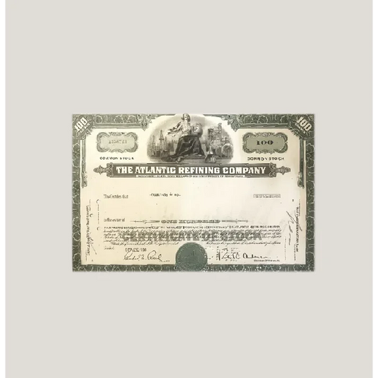 Rare 1960s Atlantic Refining Company Stock Certificate Unearthed