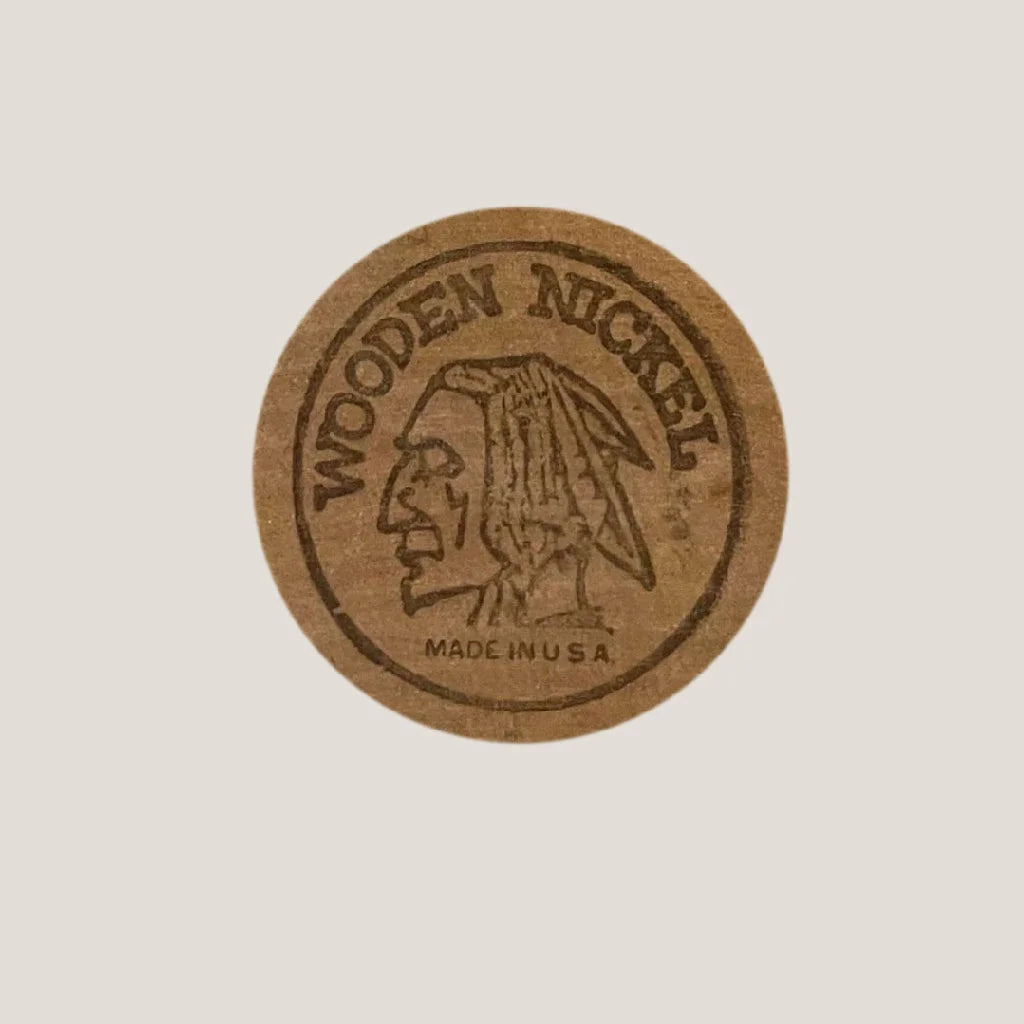 Rare 1960s Copper Door Wooden Nickel from Springfield MA