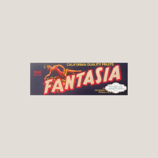 Rare 1980s Fantasia Crate Label Showcases Enchanting Dancer