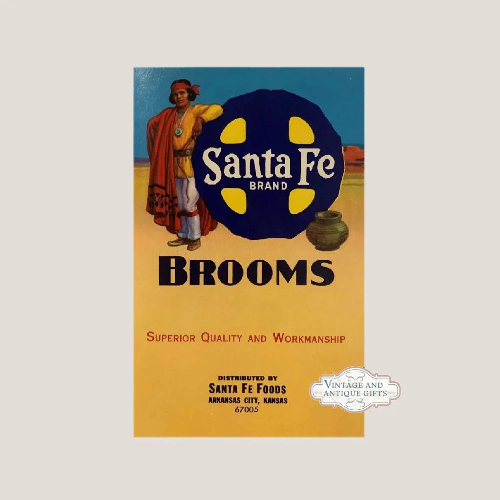 Rare 1960s Santa Fe Broom Label Brings Kansas Nostalgia Home