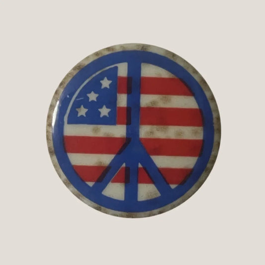 Rare 1960s Vietnam War American Flag Peace Pin Unearthed