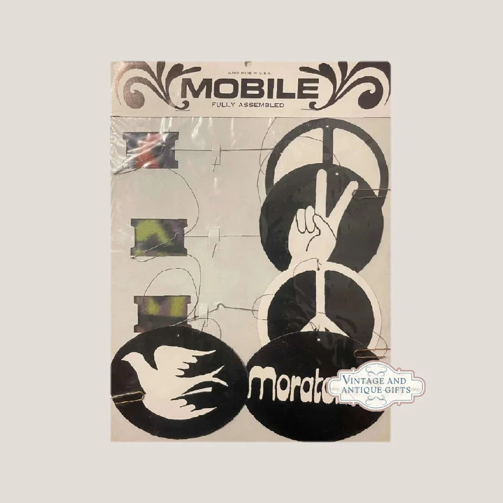Rare 1960s Vintage Peace Wonder Mobile USA Handmade Collectible