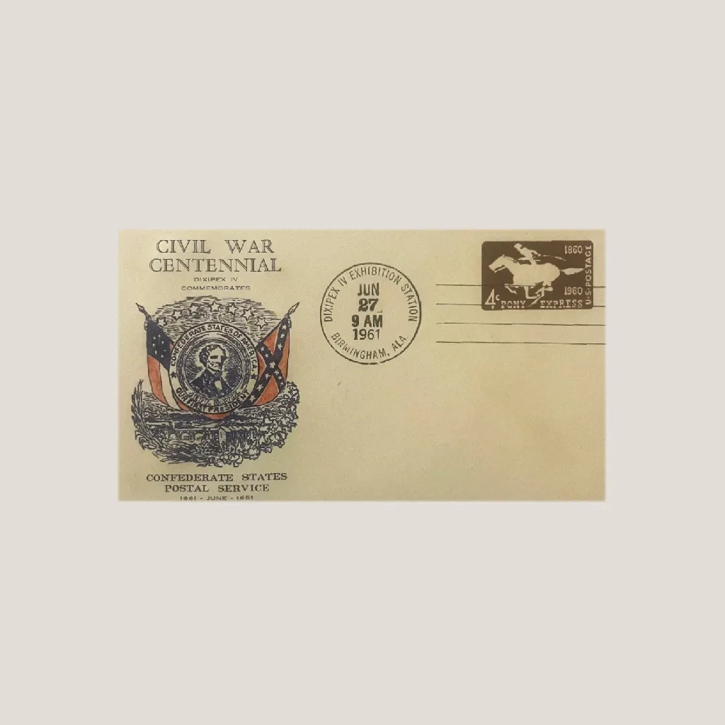 Rare 1961 Civil War Jefferson Davis Stamped Envelope Unearthed