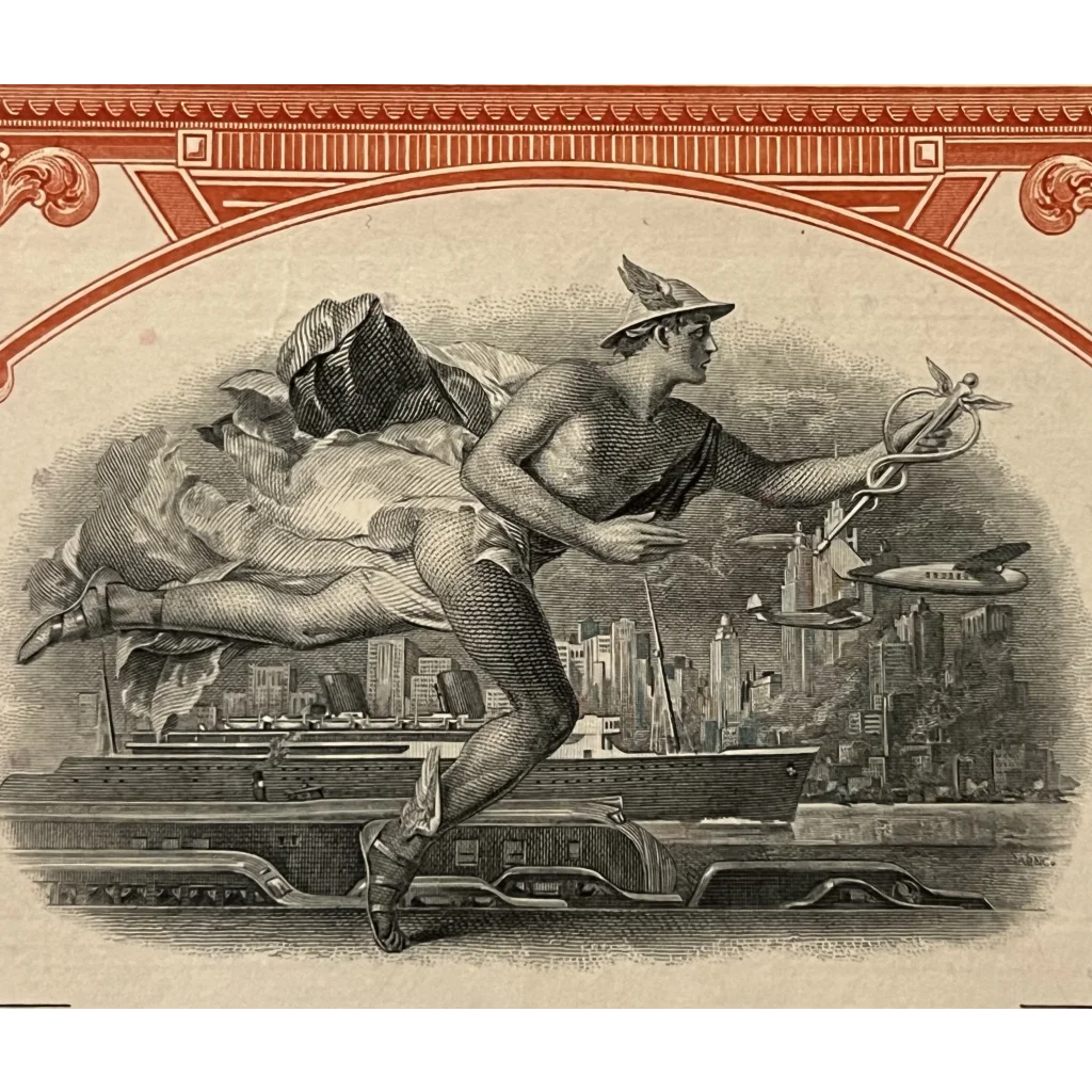 Rare 1963 St. Louis San Francisco Railway Gold Bond Certificate