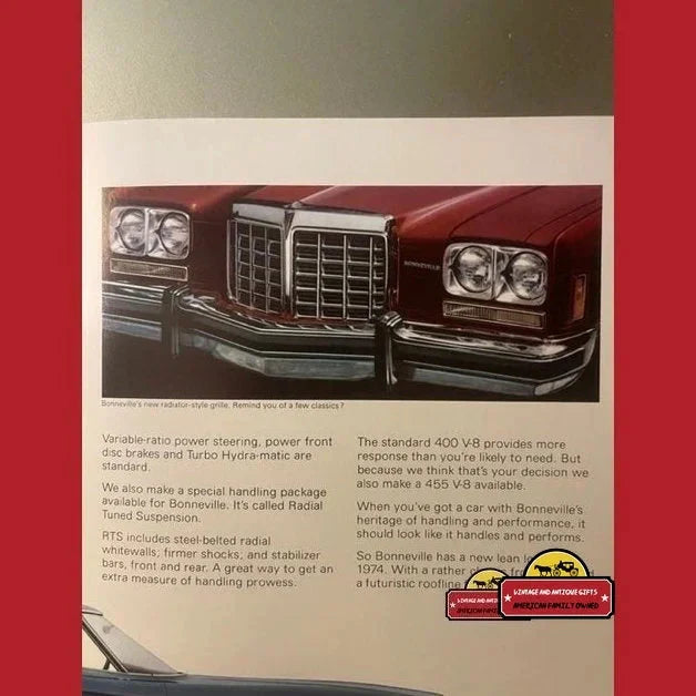 Rare 1974 Pontiac Bonneville Dealer Brochure Unearths Vintage Charm
