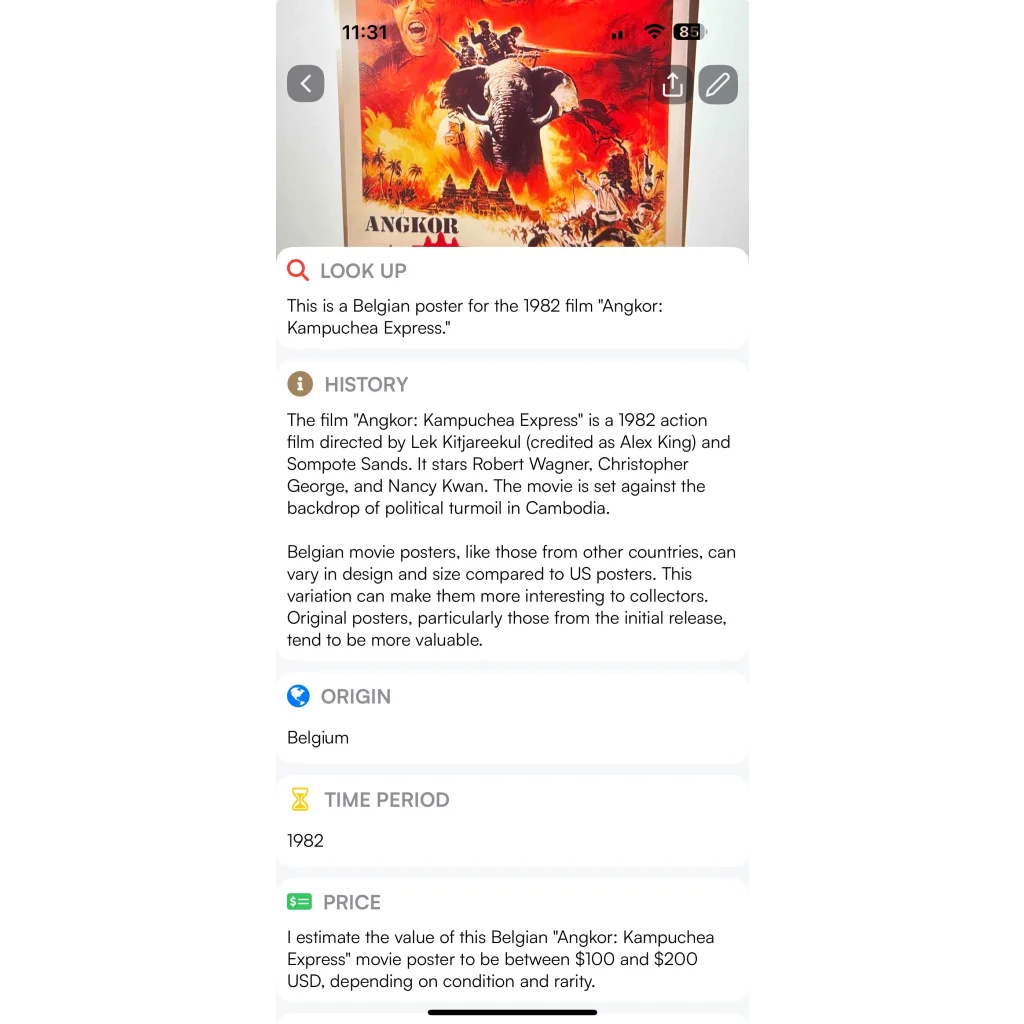 Rare 1982 Robert Wagner Movie Poster Antique Gift for Collectors