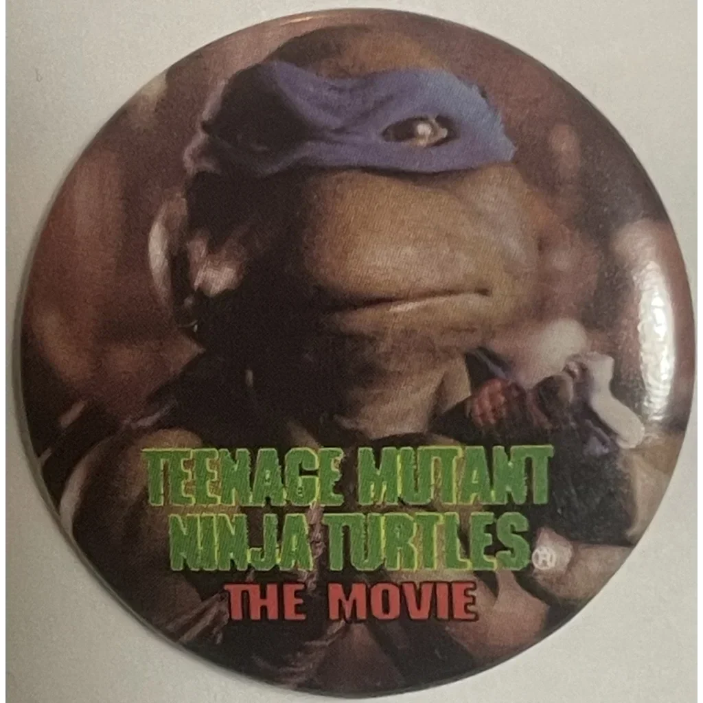 Rare 1990 Leonardo Ninja Turtles Movie Pin Unleashed