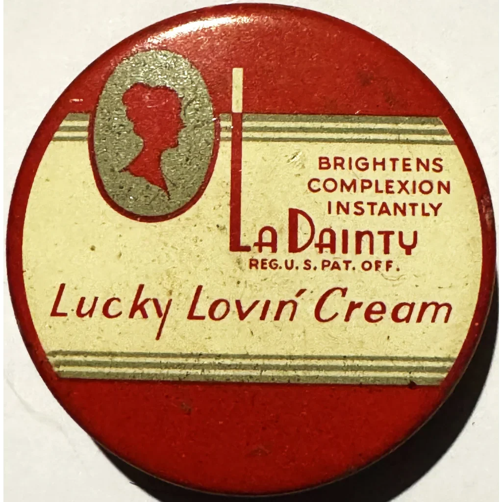 Rare 1800s La Dainty Cream Tin Lid Thrills Collectors