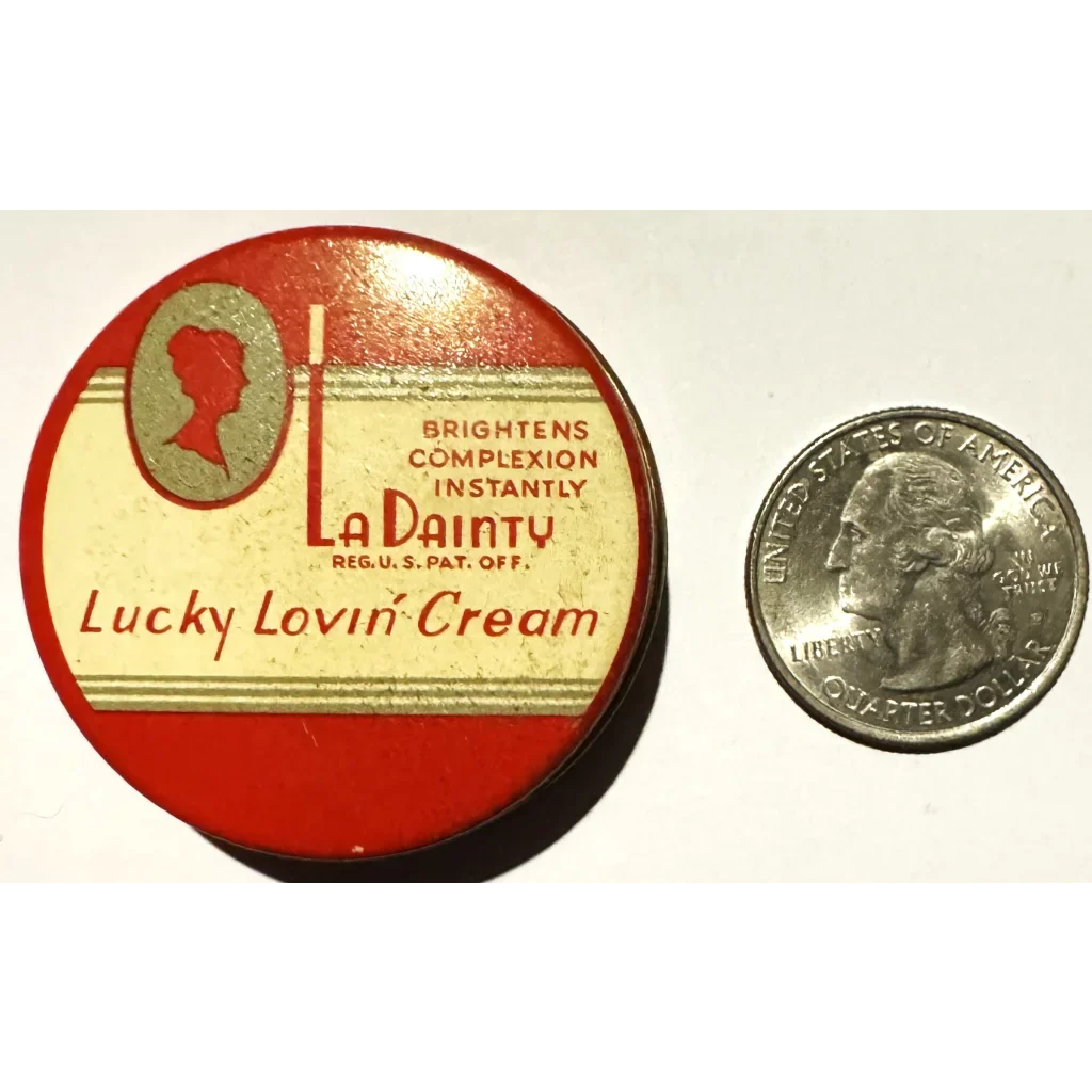 Rare 1800s La Dainty Cream Tin Lid Thrills Collectors