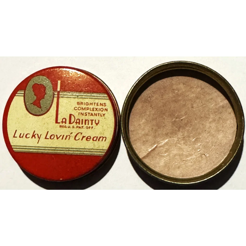 Rare 1800s La Dainty Cream Tin Lid Thrills Collectors