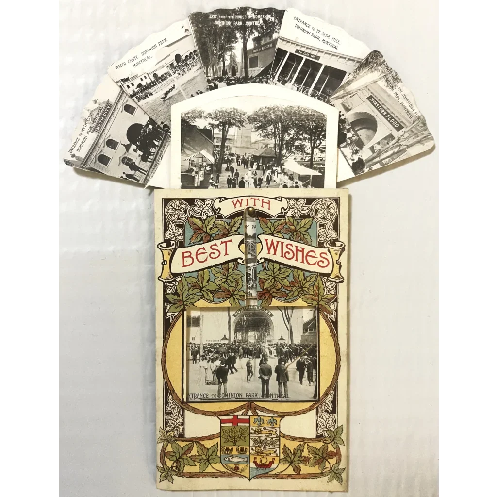 Rare Dominion Park Fan Postcard Unveils Early 1900s Charm