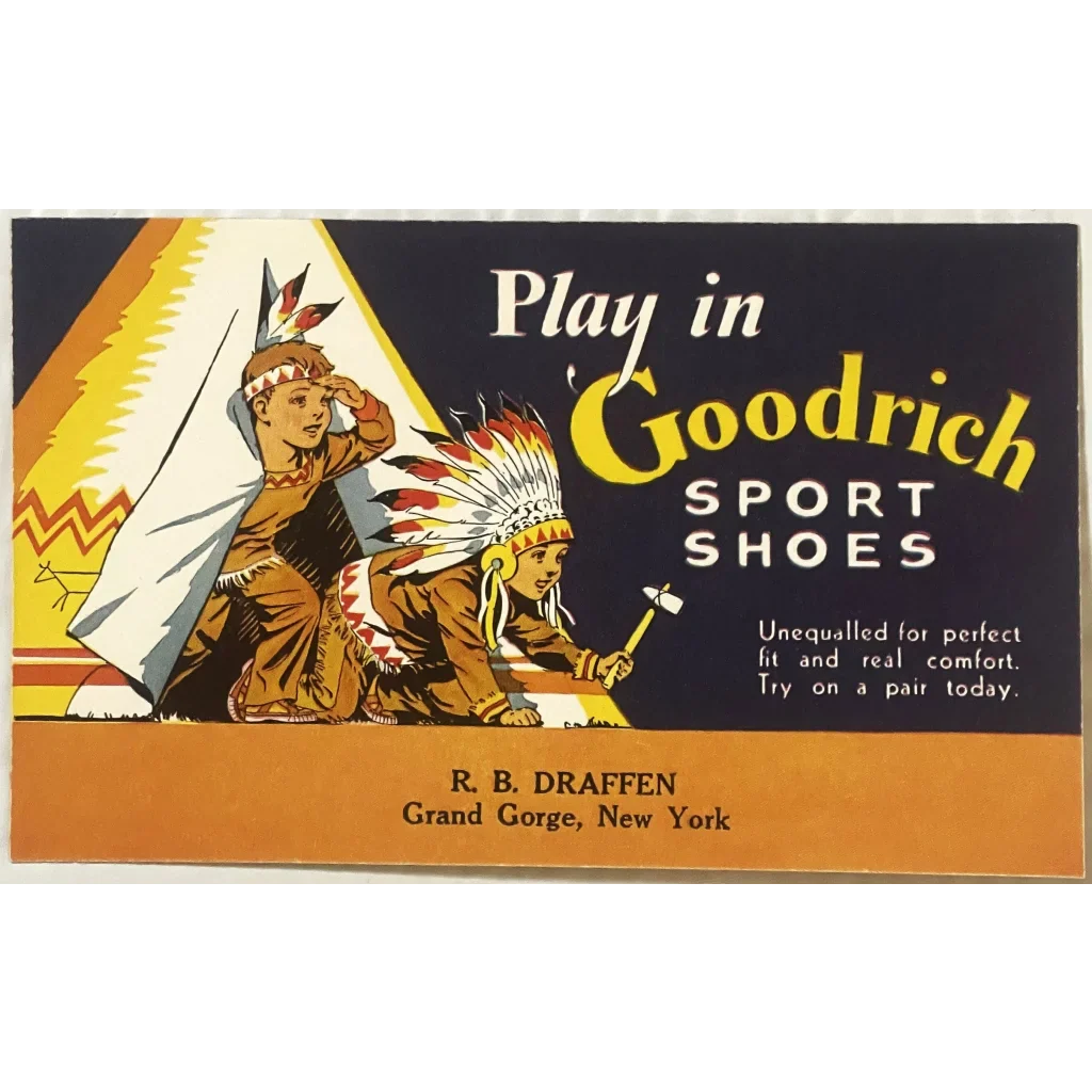 Rare 1920s BF Goodrich Sport Shoes Advertising Display from New York