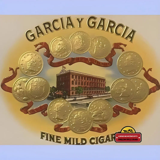 Rare Antique Garcia y Garcia Embossed Cigar Label from Tampa