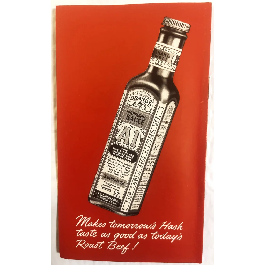 Rare Antique Vintage 1941 A1 Cooking for a Man Cookbook