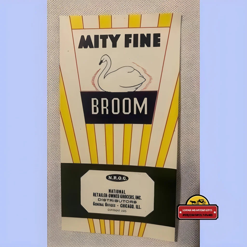 Rare Antique Vintage Broom Label Brings Nostalgic Charm Home