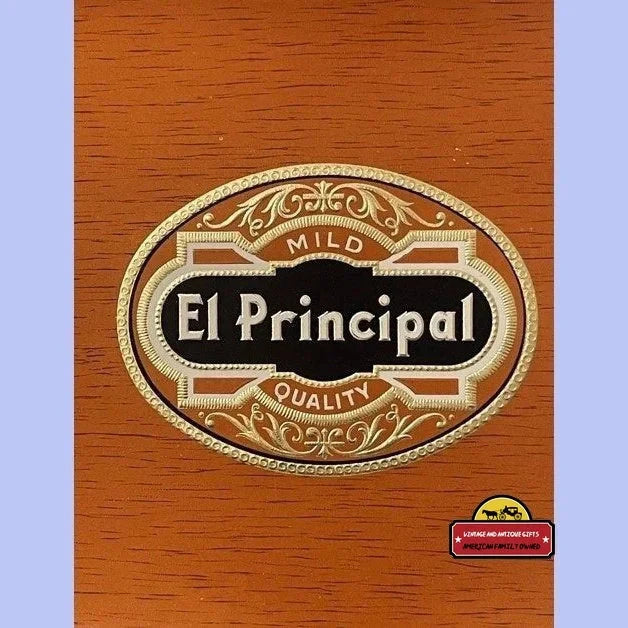 Rare 1900s El Principal Gold Embossed Antique Vintage Cigar Label