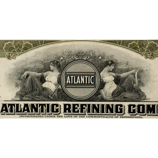 Rare Atlantic Refining Company Stock Certificate from the 1950s
