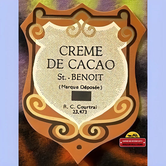 Rare Authentic Antique French St. Benoit Crème de Cacao Label