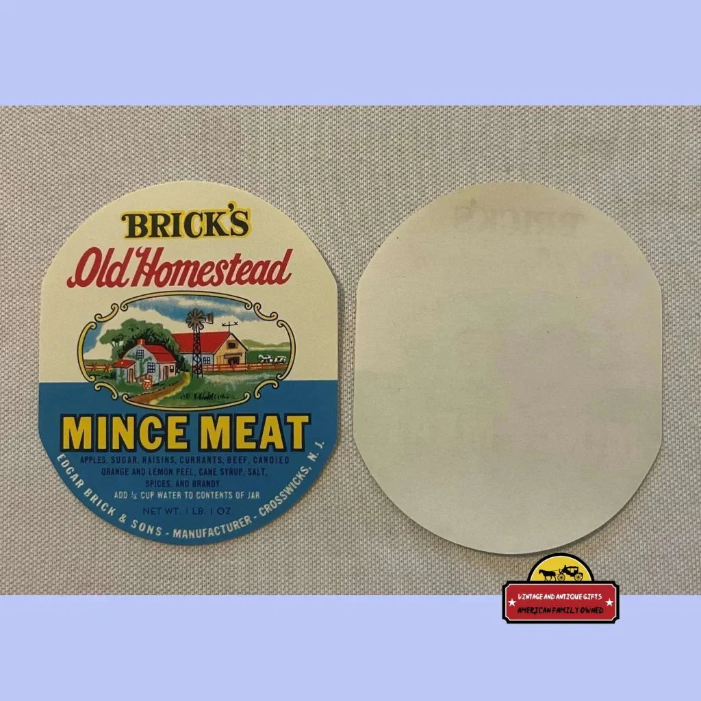 Rare Antique Vintage Old Homestead Mince Meat Labels Bundle