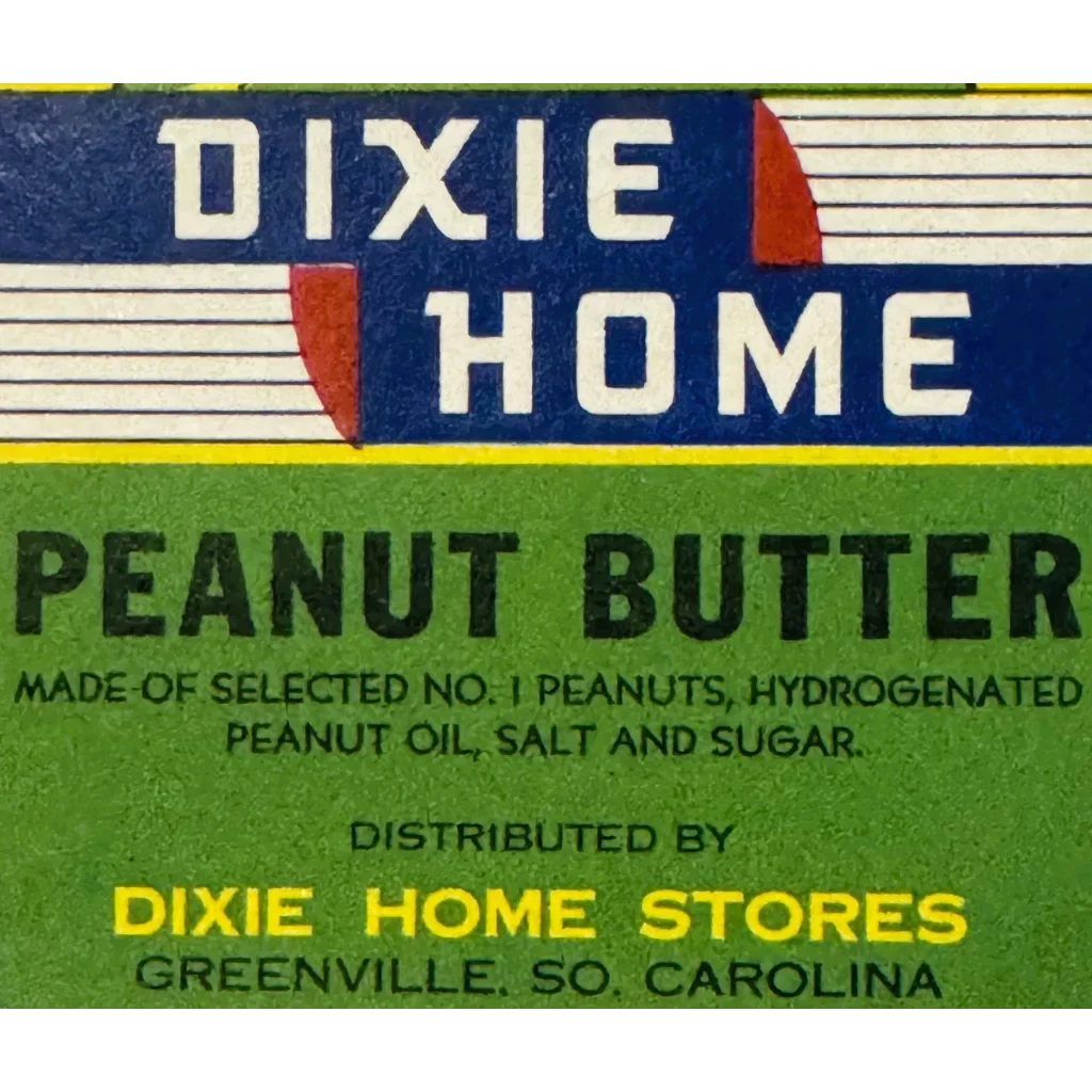 Rare Dixie Home Peanut Butter Label from the 1930s Discovered