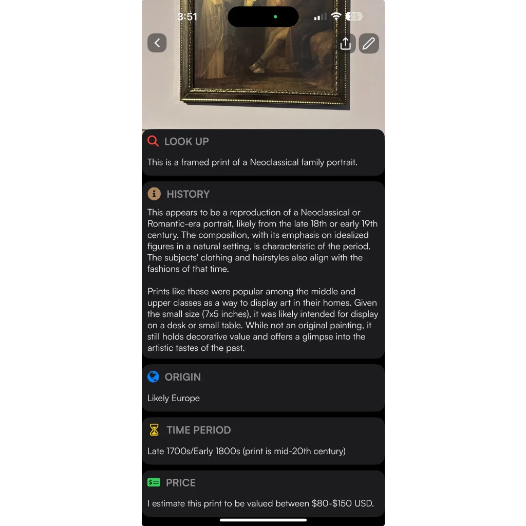 Vintage Neoclassical Family Portrait Uncovers History