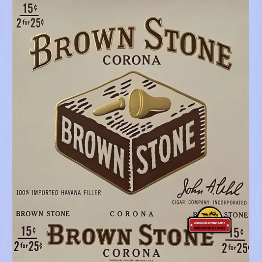 Rare Embossed Antique Cigar Label with Real Gold Flakes