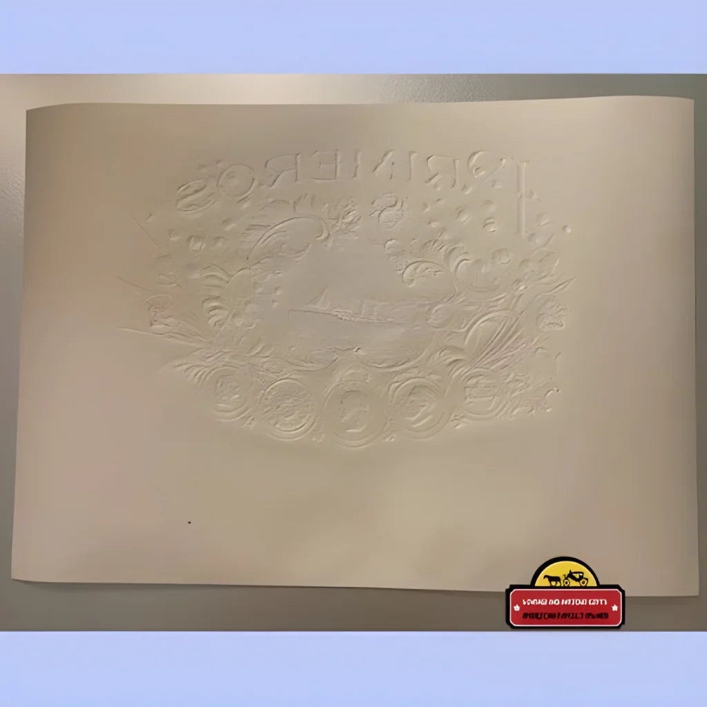 Rare Embossed Cigar Label Showcases Antique Vintage Steamship