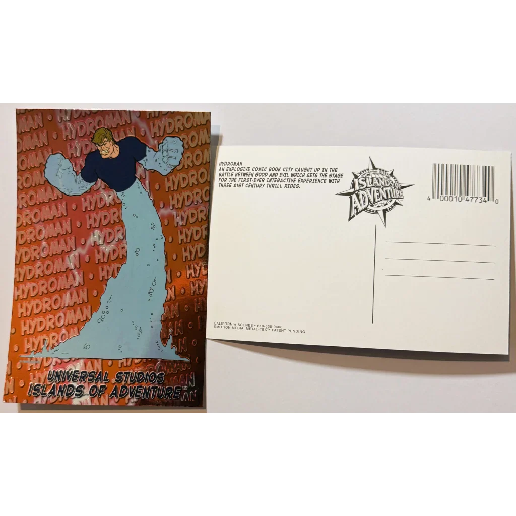 Rare Hydroman Marvel Comic Villain Postcard from Universal Studios