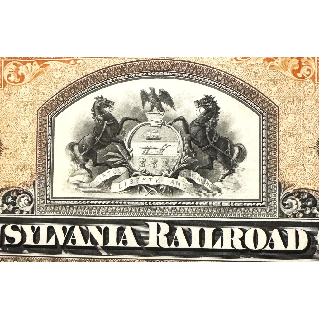 Rare Pennsylvania Railroad Stock Certificate from Early 1900s