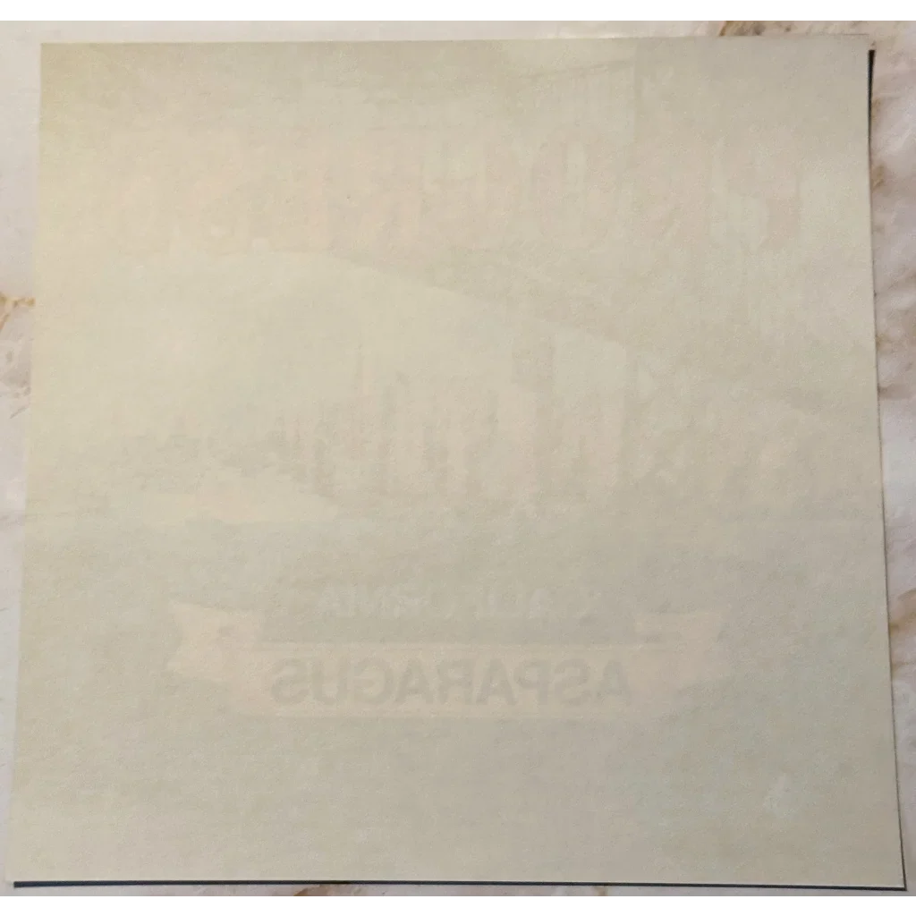 Rare Progress Asparagus Crate Label Showcases 70s California Skyline