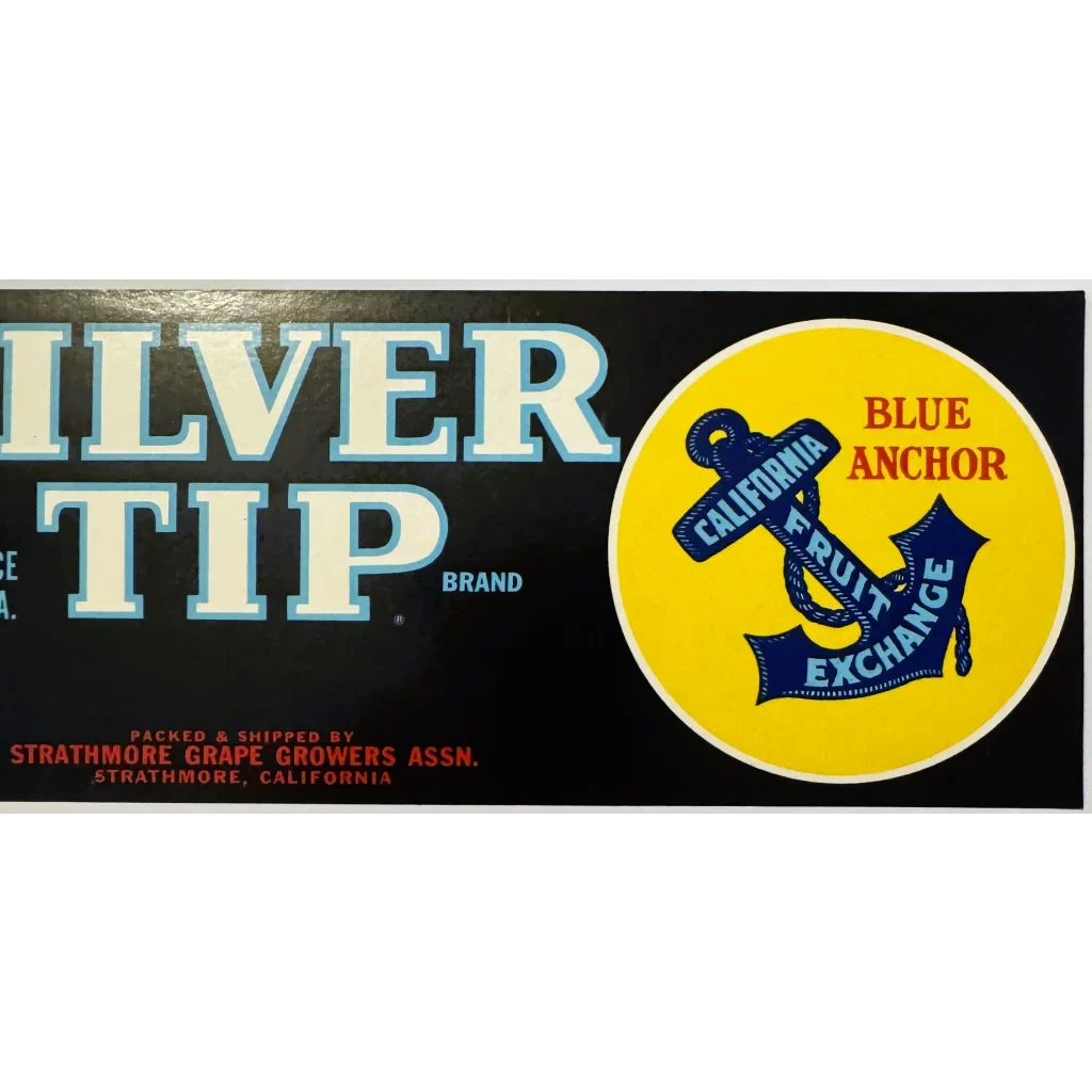 Rare Silver Tip Bear Label from Strathmore Grape Growers