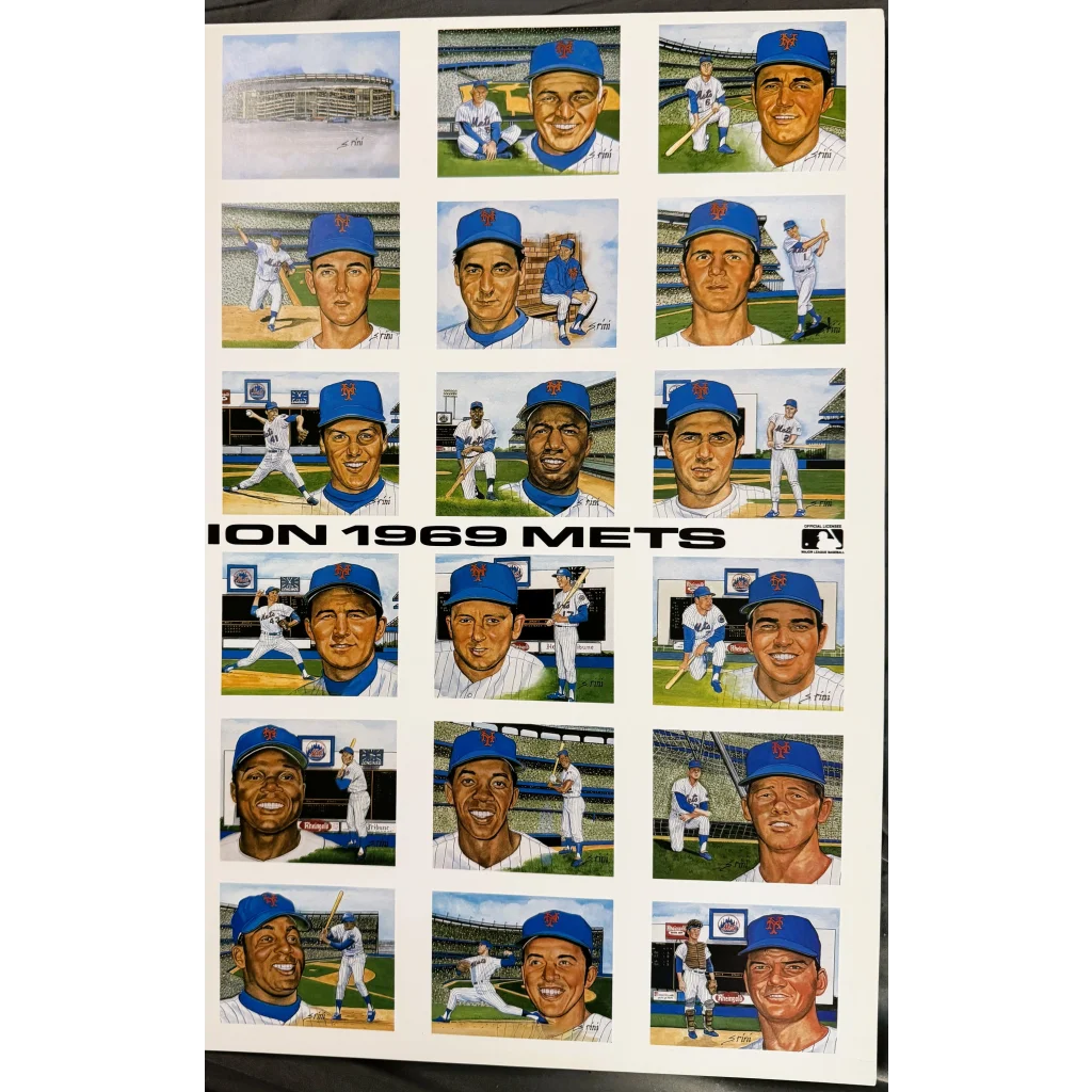 Rare Susan Rini Miracle Mets Cardstock Poster 1969 Champions