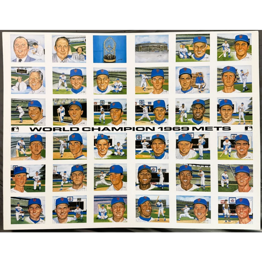 Rare Susan Rini Miracle Mets Cardstock Poster 1969 Champions