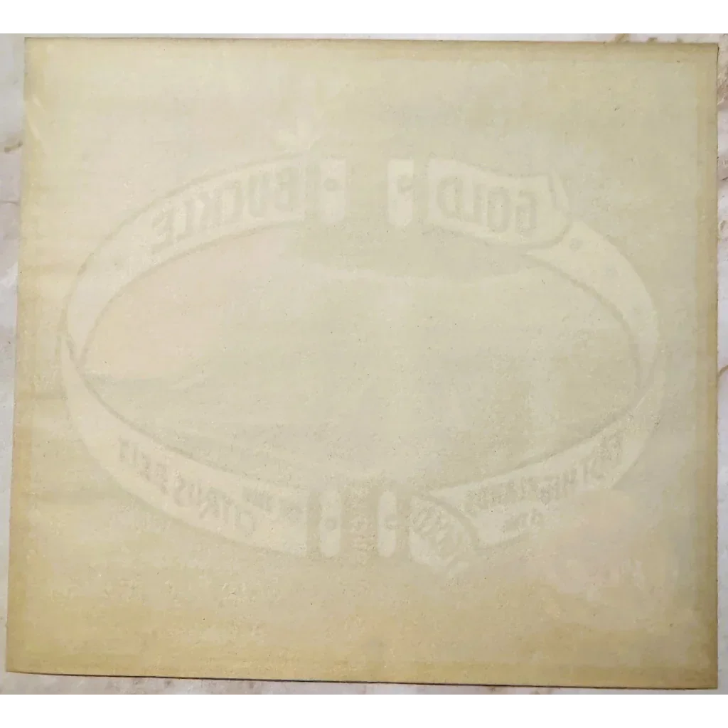 Rare Vintage 1930s Gold Buckle Orange Crate Label from California