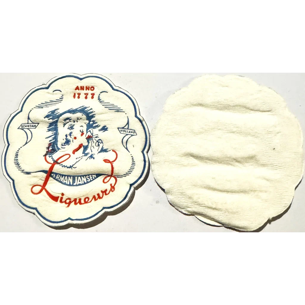 Rare Vintage 1950s Herman Jansen Coaster Featuring Elegant Lady