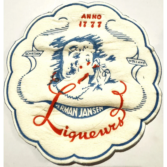 Rare Vintage 1950s Herman Jansen Coaster Featuring Elegant Lady