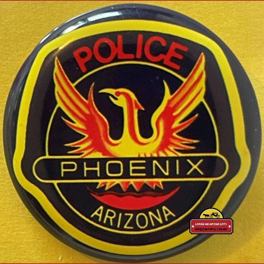 Rare Vintage Tin Litho Phoenix Special Police Badge 1950s