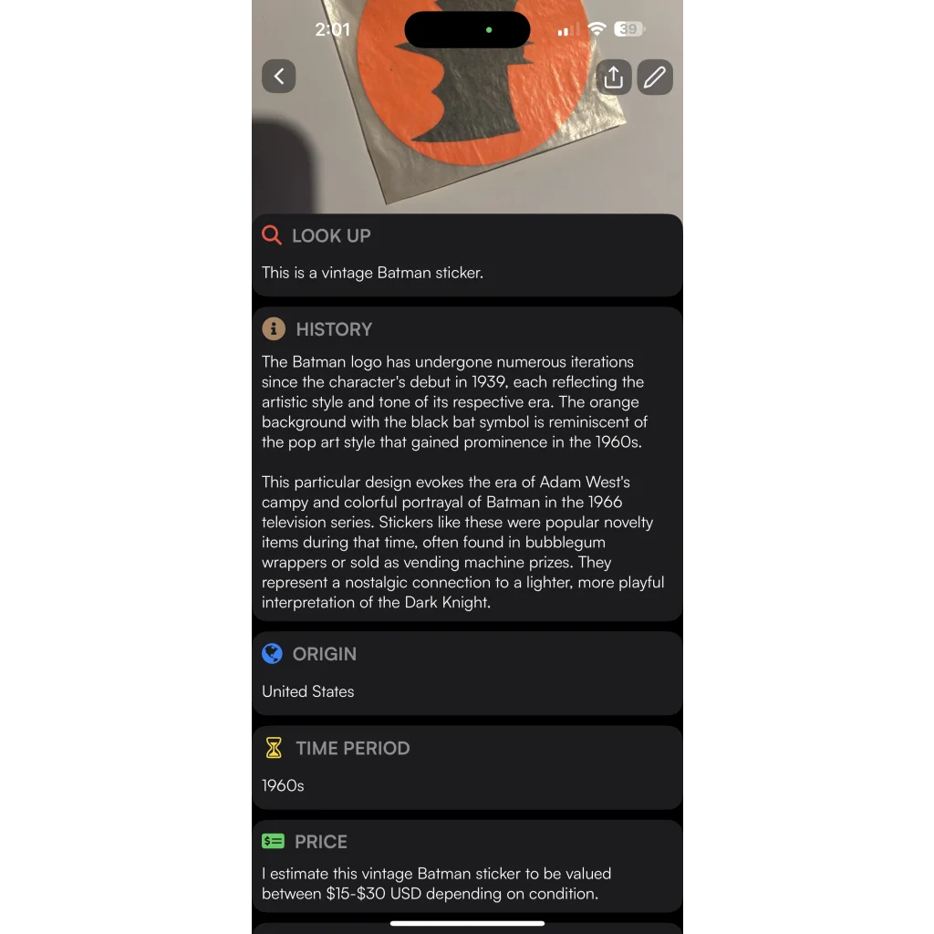 Rare Vintage 1960s Batman Signal Sticker Unleashed