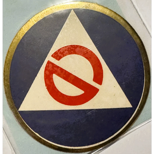 Rare Vintage 1960s Embla Crest Civil Defense Decal Unearthed